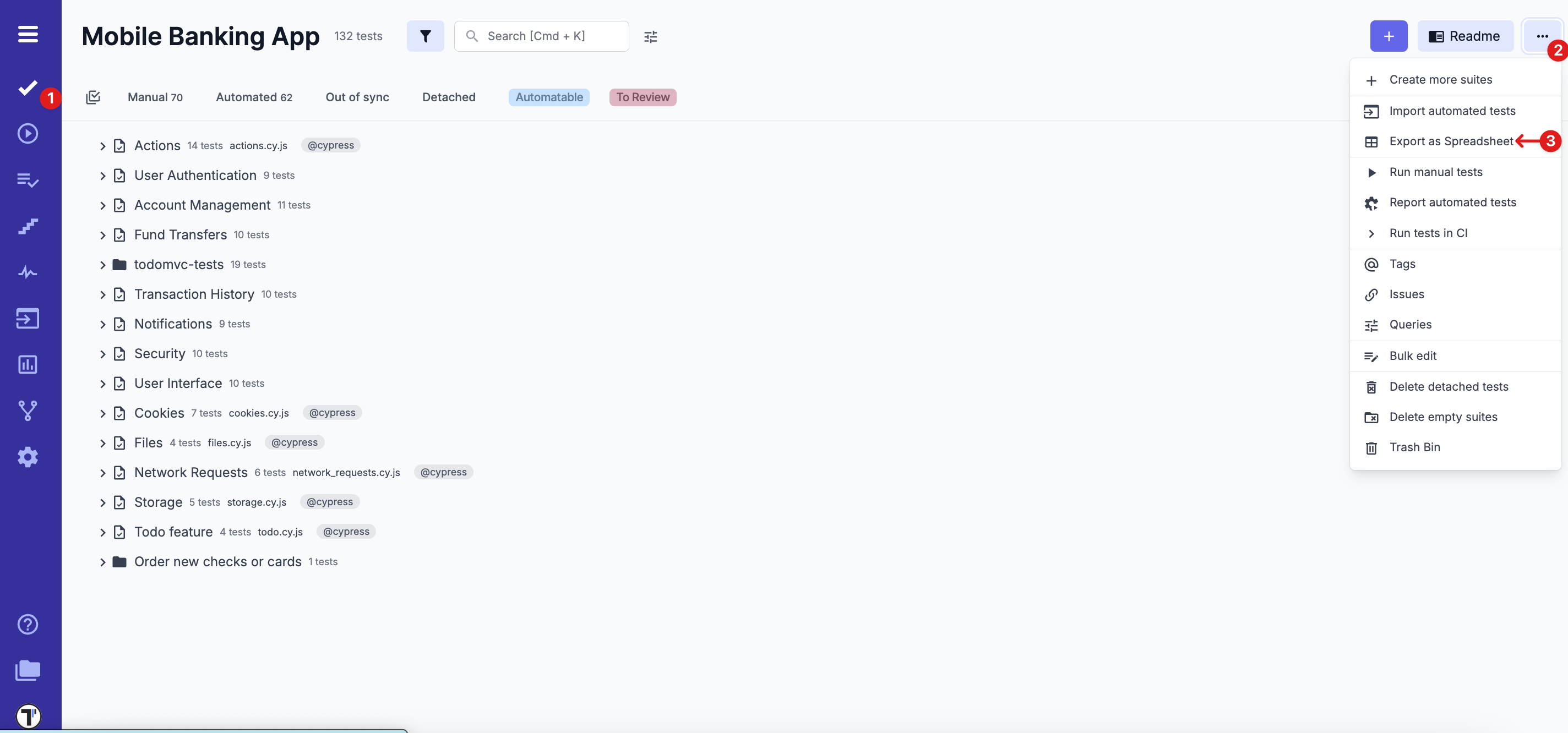 Export as Spreadsheet